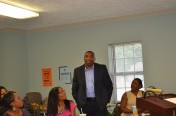 Gary Houston of Y.E.T at community meeting